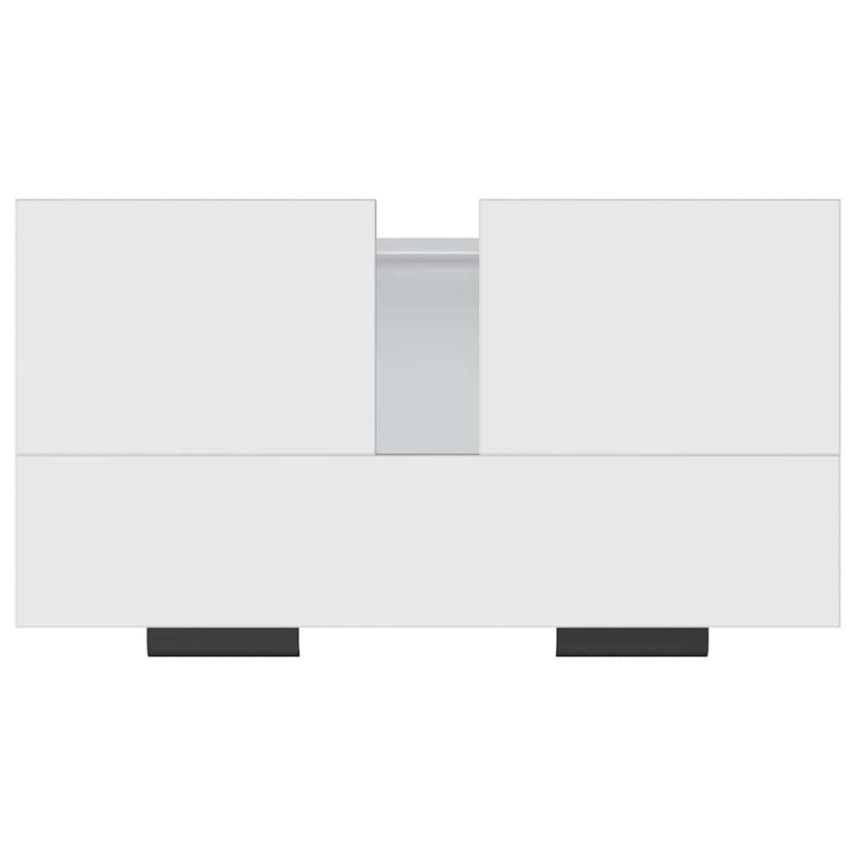 Armario de baño madera contrachapada blanco 64,5x33,5x59