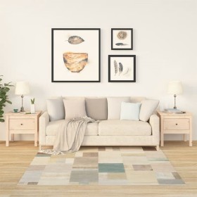 Mesa auxiliar 2 unidades de madera maciza de pino 50x50x49