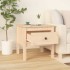 Mesa auxiliar 2 unidades de madera maciza de pino 50x50x49
