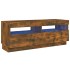 Mueble de TV con luces LED roble ahumado 100x35x40