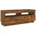 Mueble de TV con luces LED roble ahumado 100x35x40