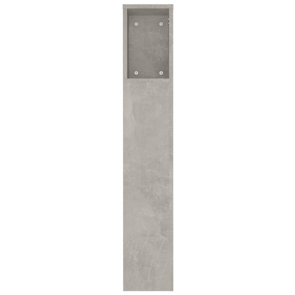 Mueble cabecero gris hormigón 180x18,5x104,5