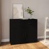 Aparador de madera contrachapada negro 80x33x70
