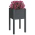 Jardineras 2 unidades madera maciza de pino gris 40x40x70