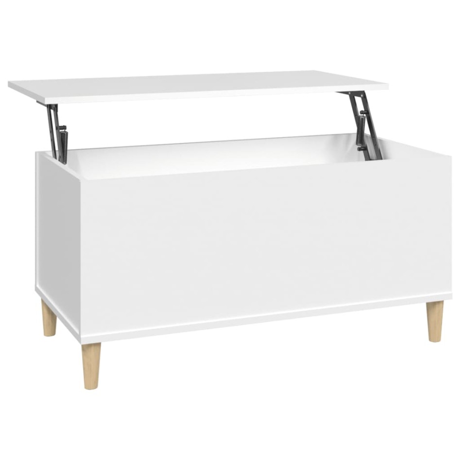 Mesa de centro madera contrachapada blanco 90x44,5x45