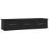 Estante de cajones para pared contrachapada negro
