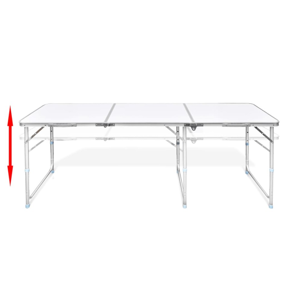 Mesita plegable de aluminio camping 180 x 60