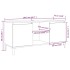 Mueble para TV con patas de metal roble ahumado 103,5x35x50