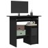 Escritorio de madera contrachapada negro 80x45x74
