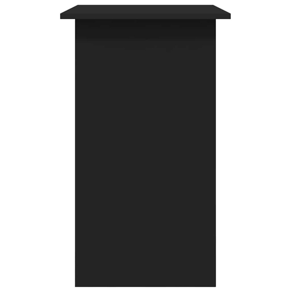 Escritorio de madera contrachapada negro 80x45x74