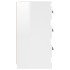 Aparador madera contrachapada blanco brillante 36x35,5x67,5