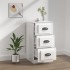 Aparador madera contrachapada blanco brillante 36x35,5x67,5