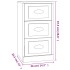 Aparador madera contrachapada blanco brillante 36x35,5x67,5