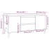 Mueble de TV madera contrachapada blanco brillo 102x44,5x50