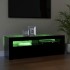 Mueble de TV con luces LED negro 120x35x40