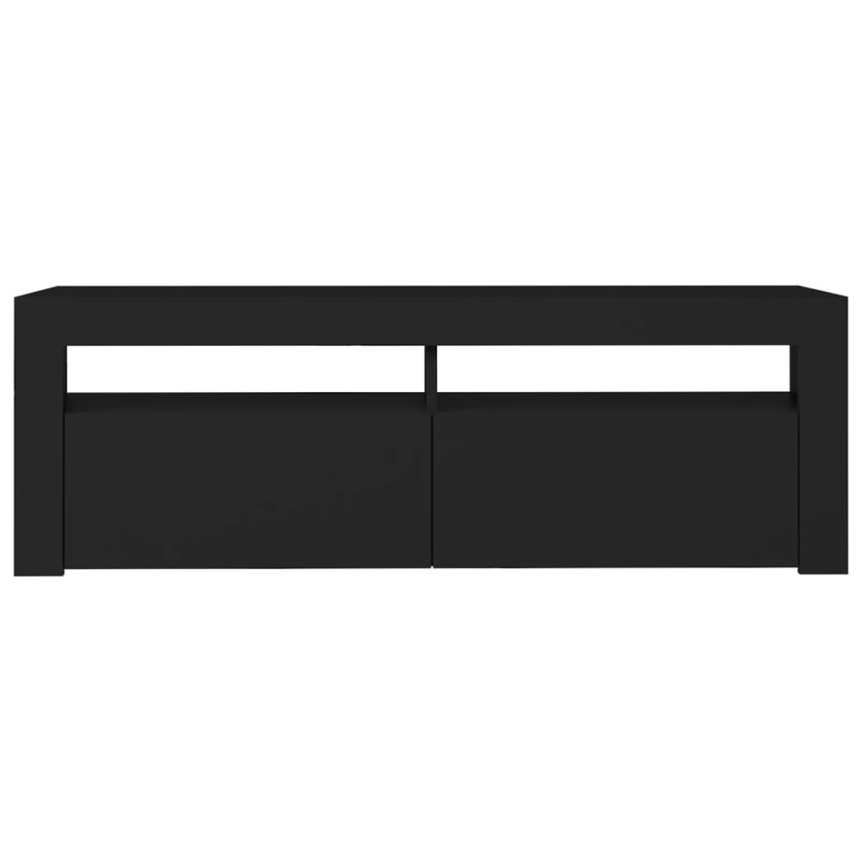 Mueble de TV con luces LED negro 120x35x40