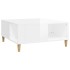 Mesa de centro madera contrachapada blanco brillo 80x80x36,5