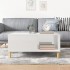 Mesa de centro madera contrachapada blanco brillo 80x80x36,5