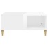 Mesa de centro madera contrachapada blanco brillo 80x80x36,5