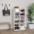 Mueble zapatero de madera contrachapada blanco 54x34x100,5