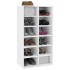 Mueble zapatero de madera contrachapada blanco 54x34x100,5