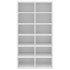 Mueble zapatero de madera contrachapada blanco 54x34x100,5