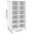 Mueble zapatero de madera contrachapada blanco 54x34x100,5