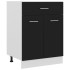 Armario inferior cajón cocina madera ingeniería negro