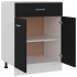 Armario inferior cajón cocina madera ingeniería negro