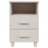 Mesitas de noche 2 uds HAMAR pino macizo blanco 40x35x62