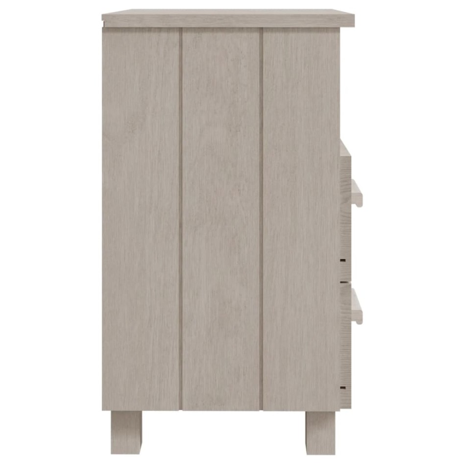 Mesitas de noche 2 uds HAMAR pino macizo blanco 40x35x62