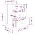 Mesitas de noche 2 uds HAMAR pino macizo blanco 40x35x62