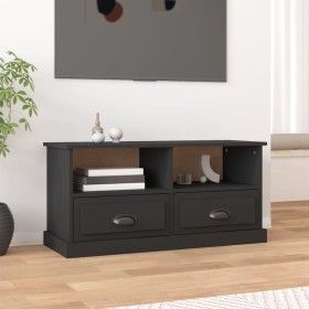 Mueble para TV madera contrachapada negro 93x35,5x45