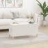 Mesa de centro madera contrachapada blanco brillo 90x44,5x45