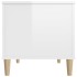Mesa de centro madera contrachapada blanco brillo 90x44,5x45