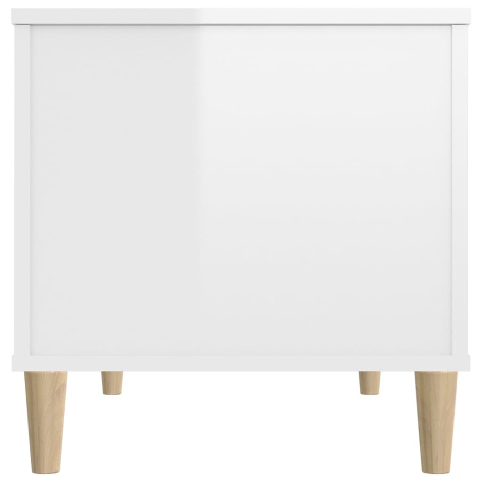 Mesa de centro madera contrachapada blanco brillo 90x44,5x45