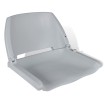 Asiento de barco con respaldo plegable sin cojín gris 48x51x41 cm