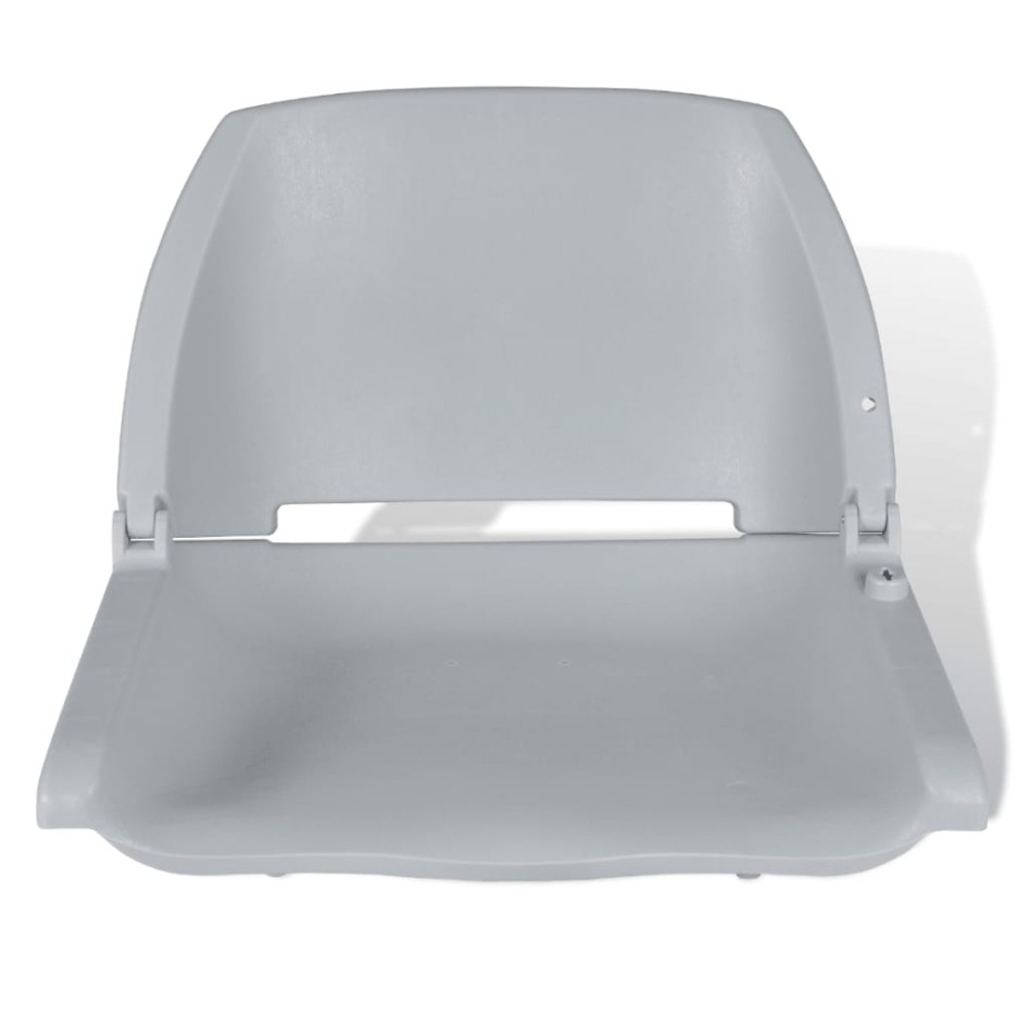Asiento de barco con respaldo plegable sin cojín gris 48x51x41