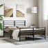 Estructura cama sin colchón con estribo metal negro 140x190
