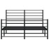 Estructura cama sin colchón con estribo metal negro 140x190
