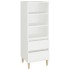 Aparador alto madera contrachapada blanco 40x36x110