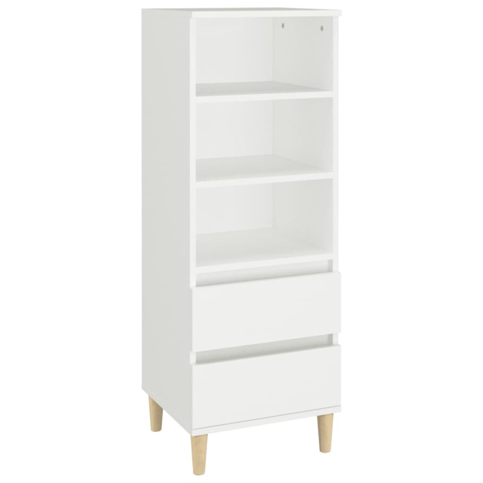 Aparador alto madera contrachapada blanco 40x36x110