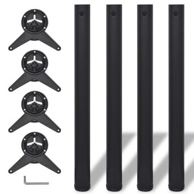 Patas de mesa ajustables en 4 alturas negro 710