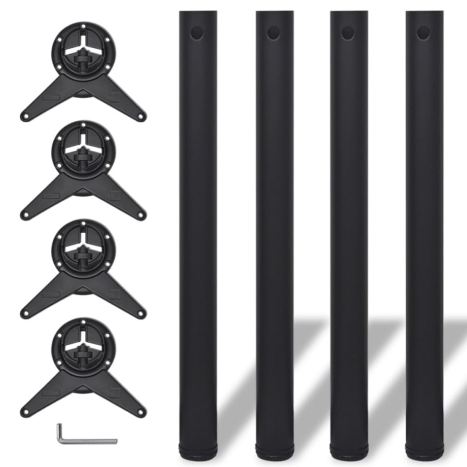 Patas de mesa ajustables en 4 alturas negro 710