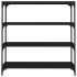 Estantería madera contrachapada y acero negro 100x33x100