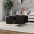 Mesa de centro madera contrachapada negro 55x55x36,5