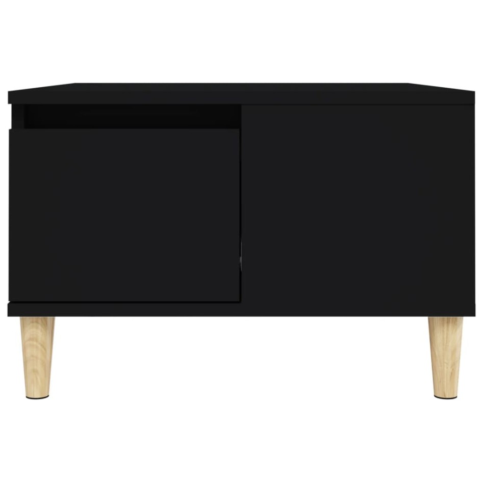 Mesa de centro madera contrachapada negro 55x55x36,5