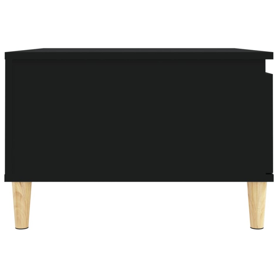 Mesa de centro madera contrachapada negro 55x55x36,5