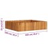 Arriate de madera maciza de acacia 100x100x25