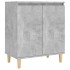 Aparador y patas madera contrachapada gris hormigón 60x35x70